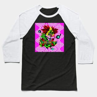 quetzalcoatl dragon in mexican tribal aztec art ecopop pattern beast in pink layer Baseball T-Shirt